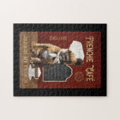 Französische Bulldog-Kaffeefirma Leinwand Puzzle (Horizontal)