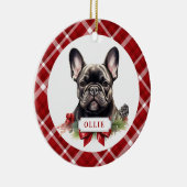 Französische Bulldog-Keramik-Circle-Ornament Keramik Ornament (Rechts)