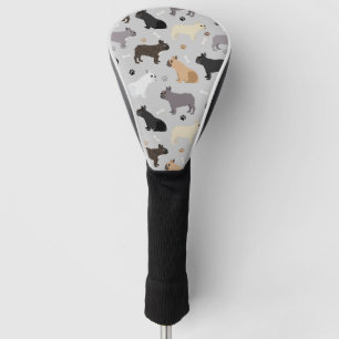 Französische Bulldog-Knochen und -Paws Golf Headcover