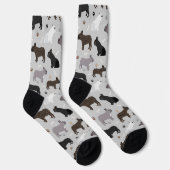 Französische Bulldog-Knochen und -Paws Socken (Rechts)