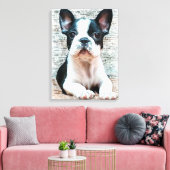 Französische Bulldog-Leinwand Art Print Leinwanddruck (Insitu (Wohnzimmer))