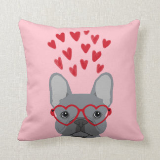 Französische Bulldog-Liebe Valentines PIllow Kissen