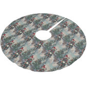 Französische Bulldog-Motorrad-Weihnachten Polyester Weihnachtsbaumdecke (Schrägansicht)