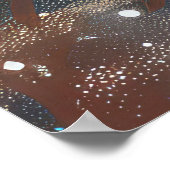 Französische Bulldog-Motorrad-Weihnachten Poster (Ecke)