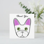 Französische Bulldog-Party zum Geburtstag Einladung (Stehend Vorderseite)