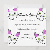 Französische Bulldog-Party zum Geburtstag Einladung (Rückseite)