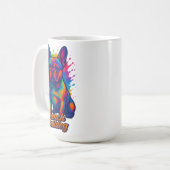 Französische Bulldog-Pop Kaffeetasse (Vorderseite Links)