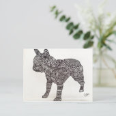 Französische Bulldog Postkarte (Stehend Vorderseite)