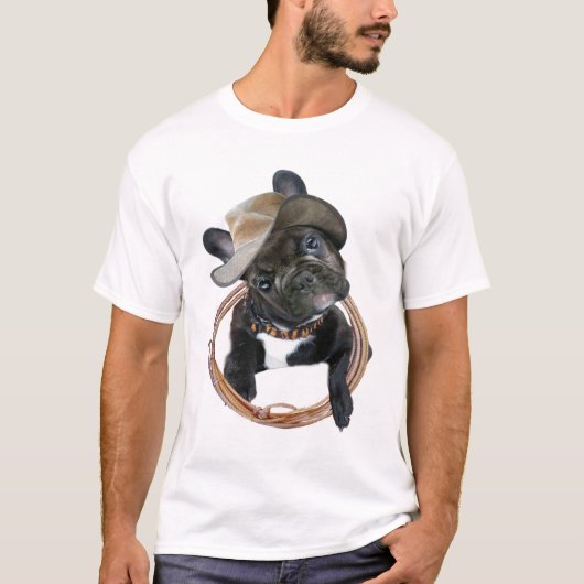 FRANZÖSISCHE BULLDOG PUP WARS LASSO T-Shirt (Vorderseite)
