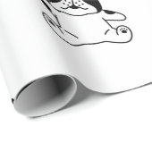 FRANZÖSISCHE BULLDOG PUPPEN MIT MASK Wrapping Pape Geschenkpapier (Rolleneckpunkt)