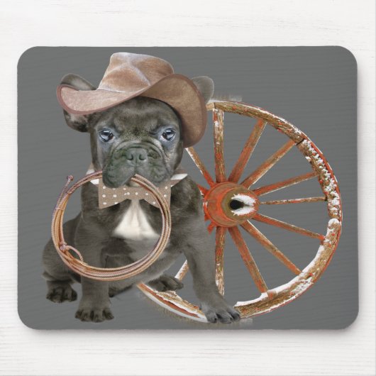 FRANZÖSISCHE BULLDOG RODEO KAMP MOUSEPAD (Vorne)