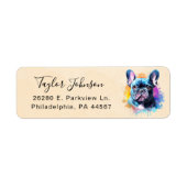 Französische Bulldog-Rücksendeadresse (Vorne)