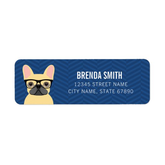 Französische Bulldog-Rücksendeadresse (Vorne)