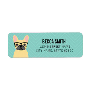 Französische Bulldog-Rücksendeadresse