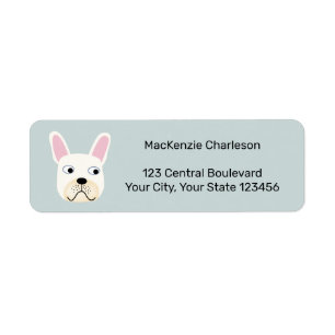 Französische Bulldog-Rücksendeadresse