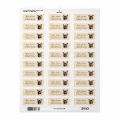 Französische Bulldog-Rücksendeadresse (Vorne)