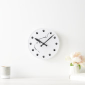 Französische Bulldog-Silhouette Runde Wanduhr (Zuhause)