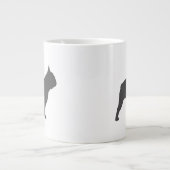 Französische Bulldog-Silhouetten Frenchie Hunde Jumbo-Tasse (Vorderseite)