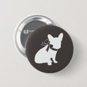 Französische Bulldog Themenparty - Babydusche neut Button (Vorne & Hinten)