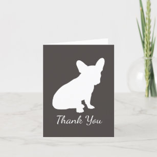 Französische Bulldog Themenparty - Babydusche neut Dankeskarte