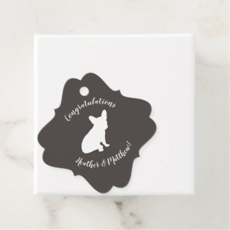 Französische Bulldog Themenparty - Babydusche neut Geschenkanhänger