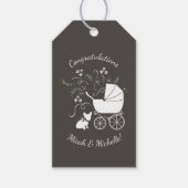 Französische Bulldog Themenparty - Babydusche neut Geschenkanhänger (Vorderseite)