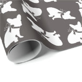 Französische Bulldog Themenparty - Babydusche neut Geschenkpapier (Rolleneckpunkt)