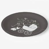 Französische Bulldog Themenparty - Babydusche neut Pappteller (Schrägansicht)