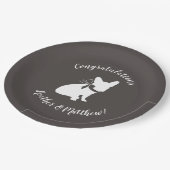 Französische Bulldog Themenparty - Babydusche neut Pappteller (Schrägansicht)