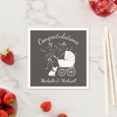 Französische Bulldog Themenparty - Babydusche neut Serviette (Beispiel)