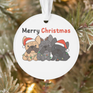 Französische Bulldog-Tiere Niedliche Hunde Ornamen Ornament