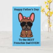 Französische Bulldog-Vatertagskarte Karte (Gelbe Blume)