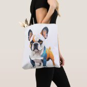 Französische Bulldog Vector Kunst mit lebhaften Fa Tasche (Von Nahem)