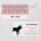 Französische Bulldog-Visitenkarte Visitenkarte (Vorne/Hinten)