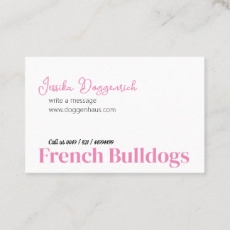 Französische Bulldog-Visitenkarte Visitenkarte
