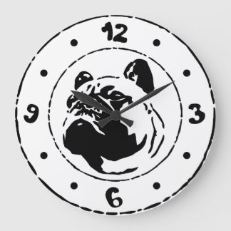 Französische Bulldog-Wall-Uhr Große Wanduhr