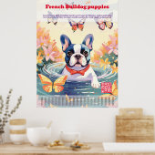 Französische Bulldog-Welpe-Verkäufer-Träne Poster (Küche)