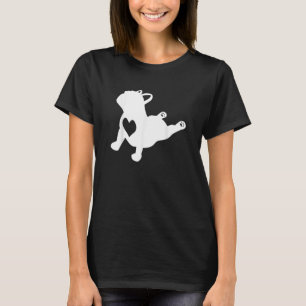 Französische Bulldog-Yoga-Pose mit Liebe Herzblut T-Shirt