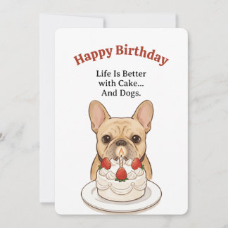 Französische Bulldogge Alles Gute zum Geburtstag H Einladung