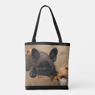 Französische Bulldogge am Meer French Bulldog Tasche