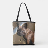 Französische Bulldogge am Meer French Bulldog Tasche (Rückseite)
