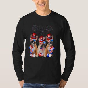 Französische Bulldogge Amerikanische Flagge 4. Jul T-Shirt