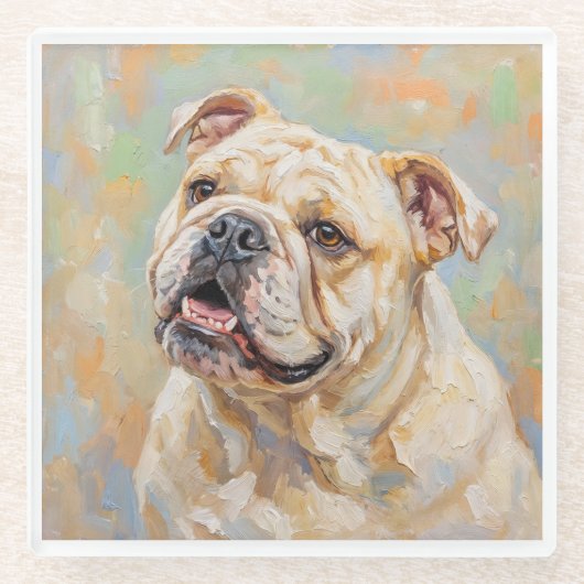 Französische Bulldogge Art Untersetzer (Vorderseite)