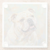 Französische Bulldogge Art Untersetzer (Rückseite)
