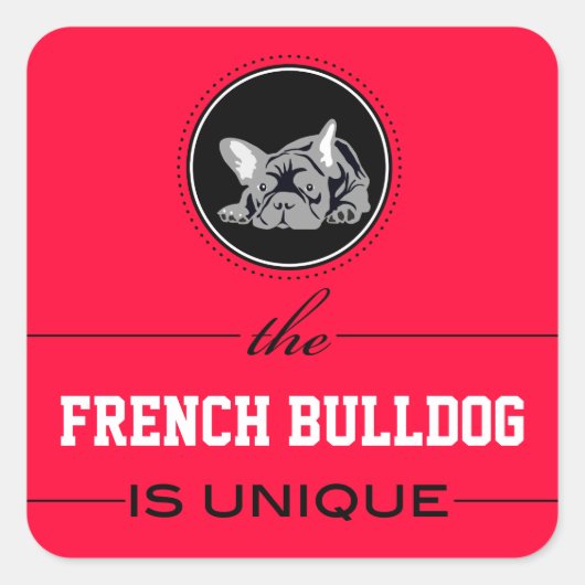 Französische Bulldogge Aufkleber (Vorderseite)