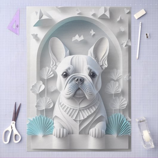 Französische Bulldogge aus Papier (Basteln)