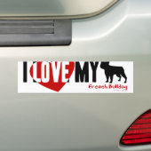 Französische Bulldogge Autoaufkleber (Auf Auto)