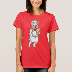 Französische Bulldogge Bäcker Brot T-Shirt