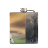 Französische Bulldogge Beste Freunde French Bulldo Flachmann (Rückseite)