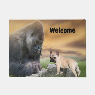 Französische Bulldogge Beste Freunde French Bulldo Fußmatte